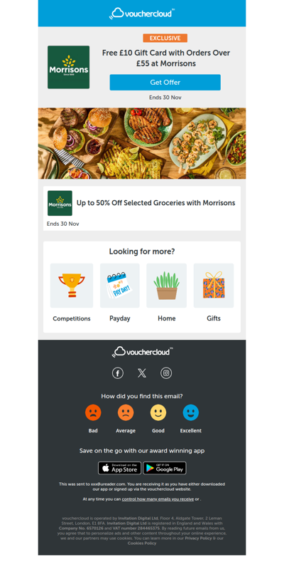 £10 Amazon gift card with your Morrisons shop