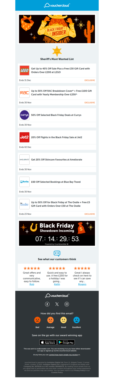 Black Friday insider 🤫 LEGO - 40% off • Jet2 - 20% off • RAC Breakdown - 50% off + more!