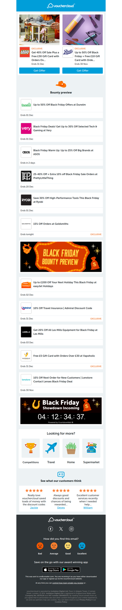 Early Black Friday 🖤 LEGO - 40% off • Dunelm - 50% off • ASOS - 25% off + more!