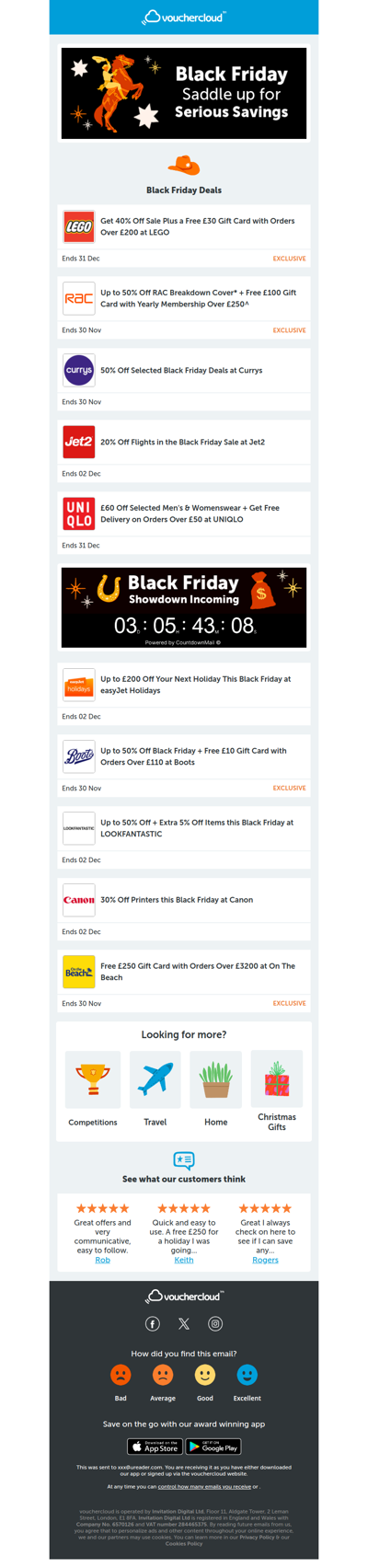 Black Friday week! LEGO - 40% off • Currys - 50% off • Boots - 50% off + more!