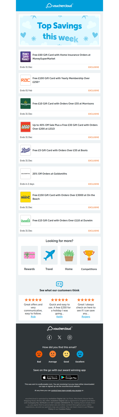 Morrisons - £10 gift card • MoneySuperMarket - £60 gift card • LEGO - 40% off + more!