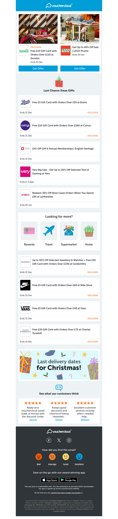 Last chance Xmas gifts 🎁 LEGO - 40% off • Very - 30% off • Currys - £10 gift card + more!