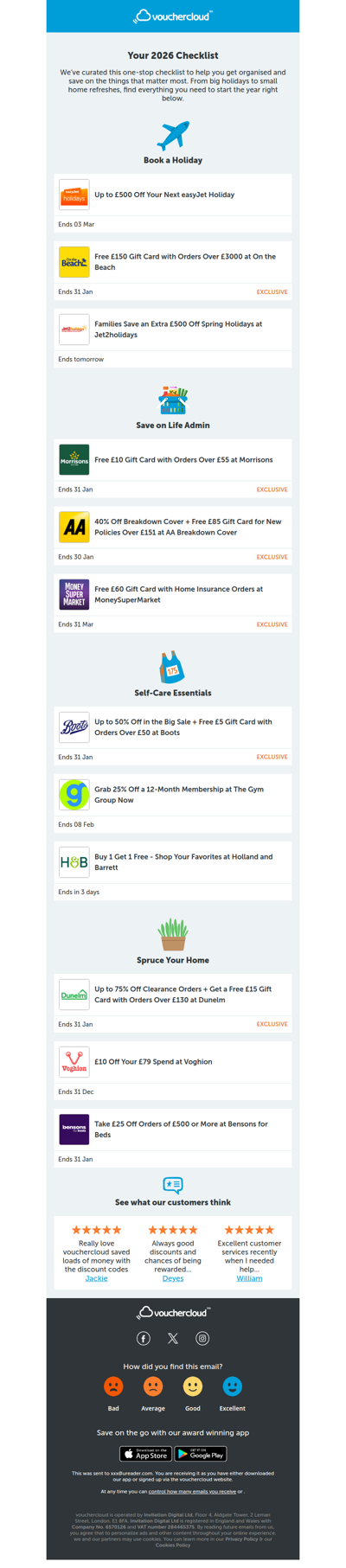 Your 2026 checklist ✅ easyJet Holidays, Morrisons, Boots + more!