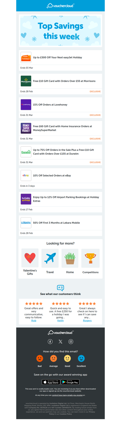 Dunelm - £15 gift card • Lovehoney - 15% off • eBay - 10% off + more!