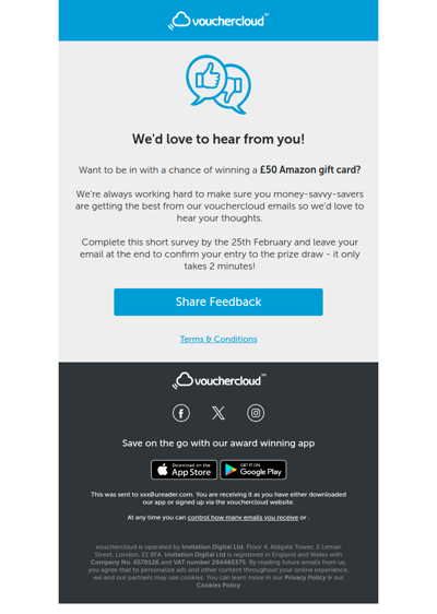 Want to win a £50 Amazon gift card?