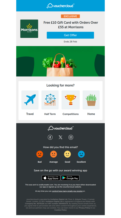 £10 Amazon gift card with your Morrisons shop