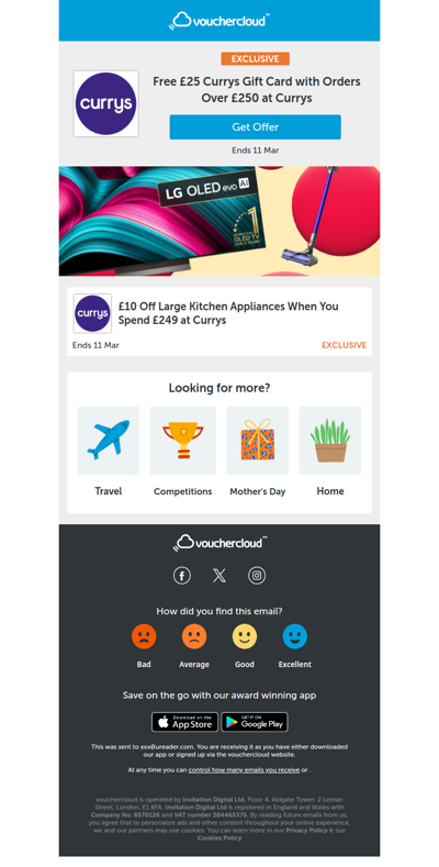 £25 Amazon gift card with Currys orders
