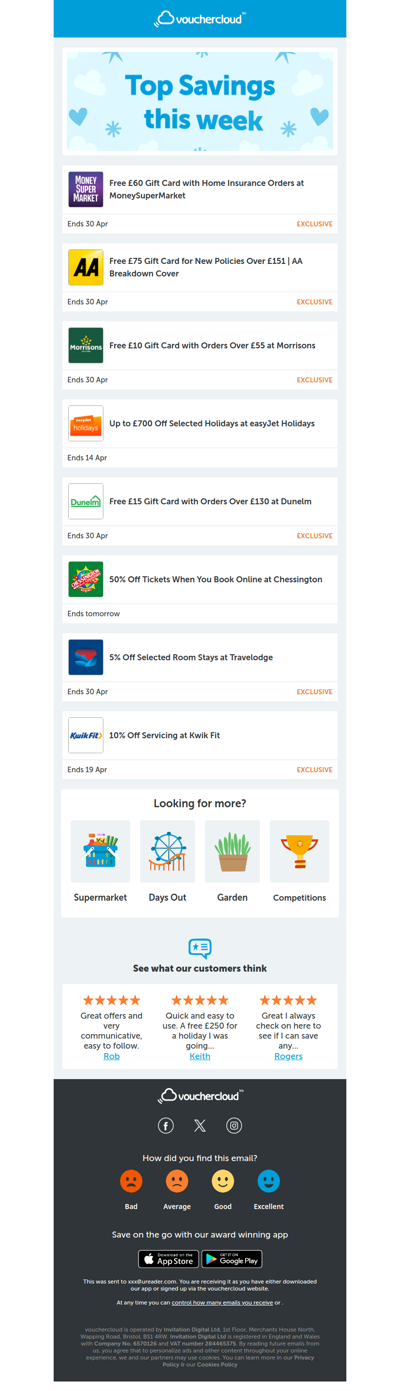 MoneySuperMarket - £60 gift card • Kwik Fit - 10% off • Dunelm - £15 gift card + more!