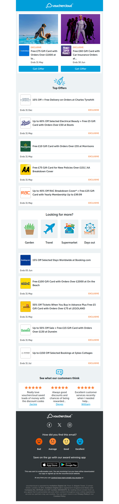 MoneySuperMarket - £60 gift card • Charles Tyrwhitt - 10% off • RAC Breakdown - 40% off + more!