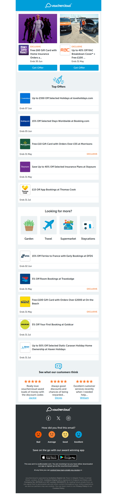 loveholidays.com - up to £550 off • Booking.com - 15% off • Morrisons - £10 gift card + more!