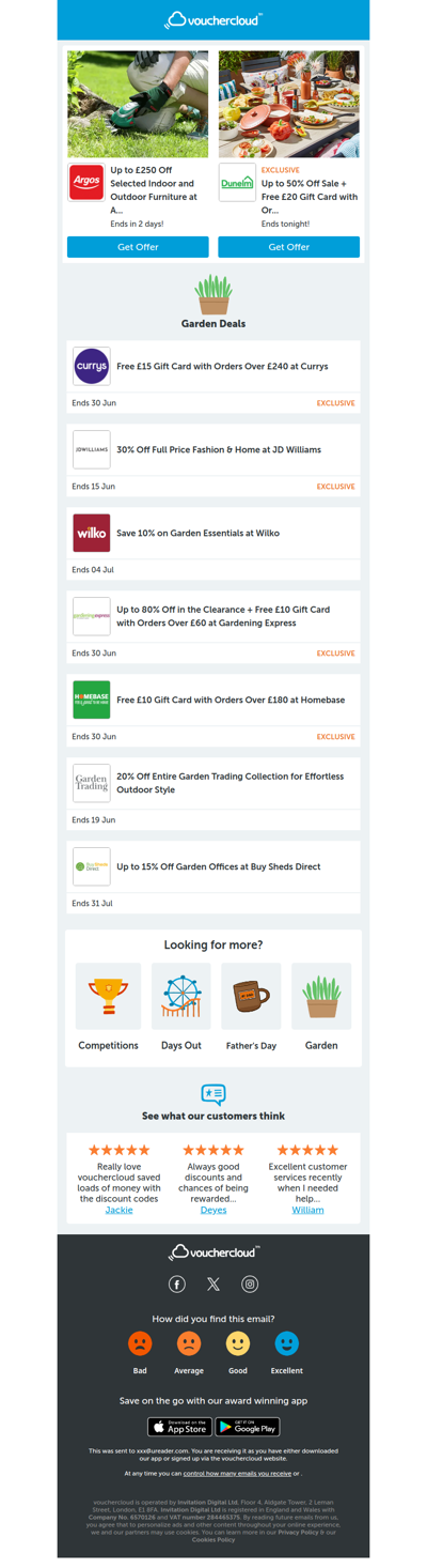 Dunelm - £20 gift card • Argos - £250 off • Homebase - £10 gift card + more!