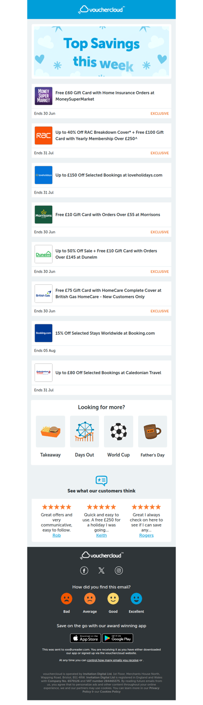 loveholidays.com - £150 off • Caledonian Travel - £80 off • RAC Breakdown - £100 gift card + more!