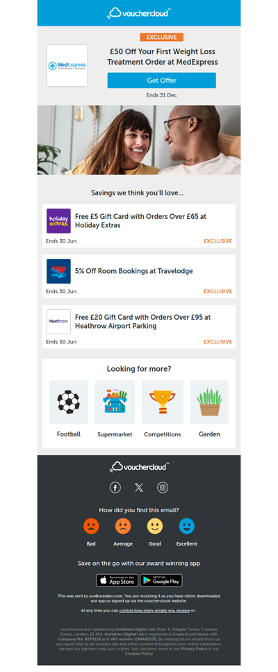 Your deals from MedExpress, Holiday Extras + more!