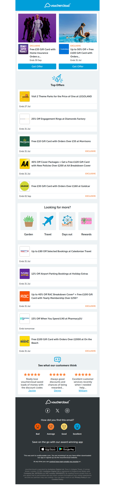 Diamond Factory - 25% off • RAC Breakdown - 40% off • Morrisons - £10 gift card + more!