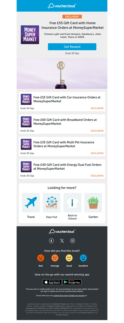 £55 Amazon gift card with home or car insurance at MoneySuperMarket + more!