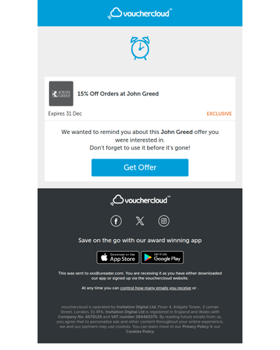 Your John Greed offer is waiting