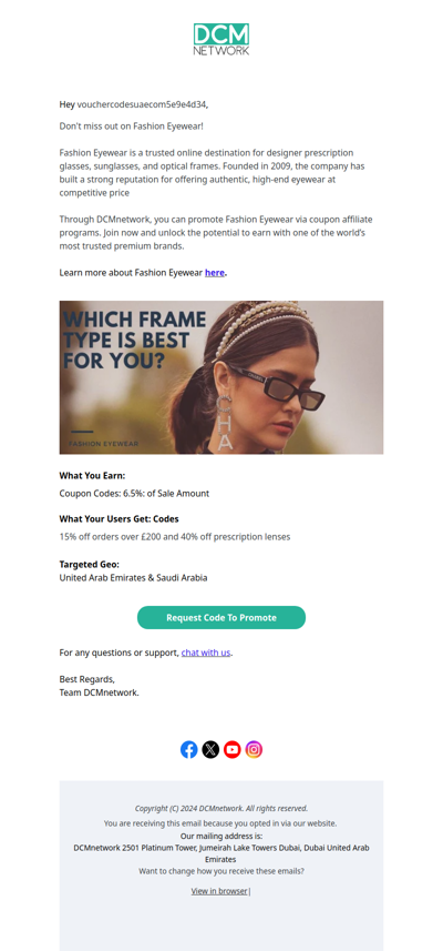 Fashion Eyewear Affiliate Program