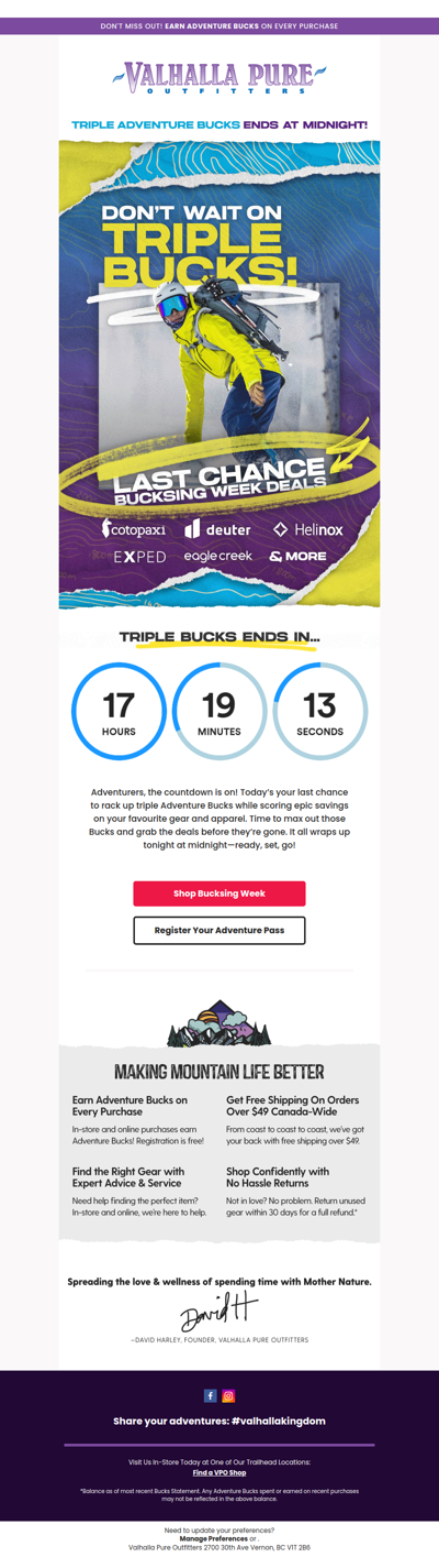 Don’t Wait—Last Call for Triple Bucks!