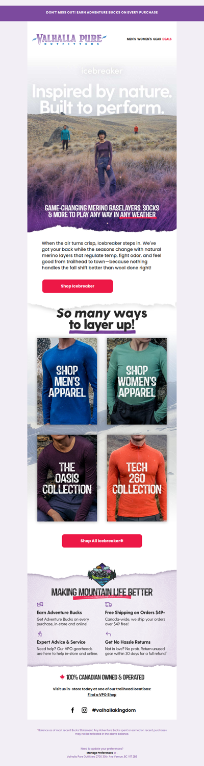 Icebreaker | Inspired by Nature. Built to Perform.