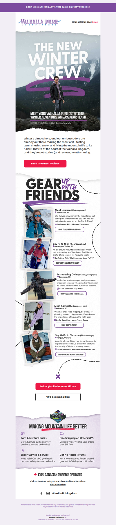 Meet The New VPO Winter Crew 🌄