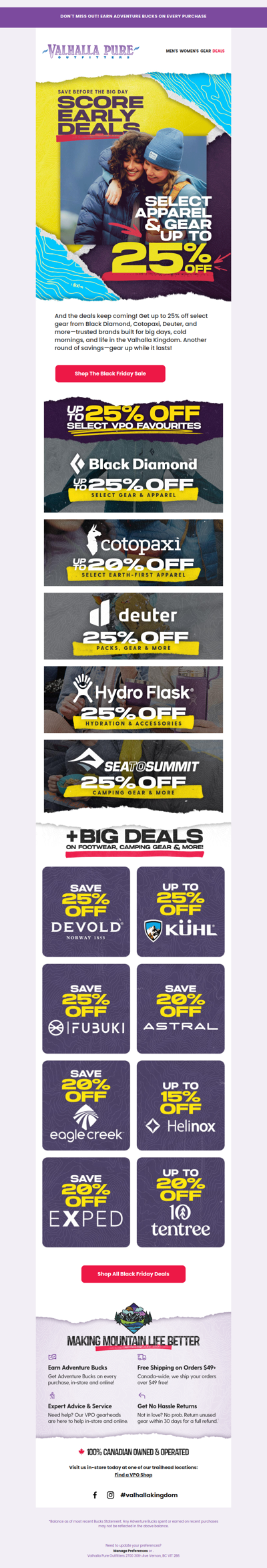 More BIG Black Friday Brands up to 25% Off