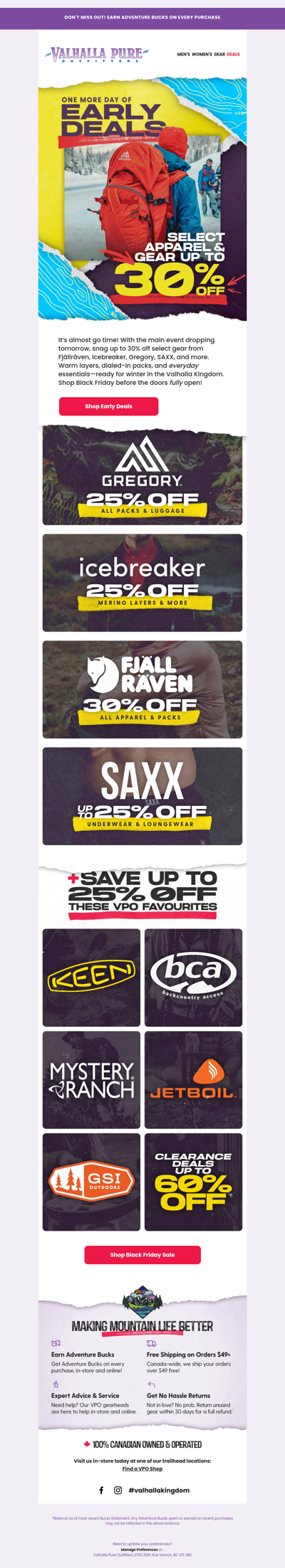 Early Savings up to 30% Off Fjällräven, Icebreaker, SAXX & More 🎁
