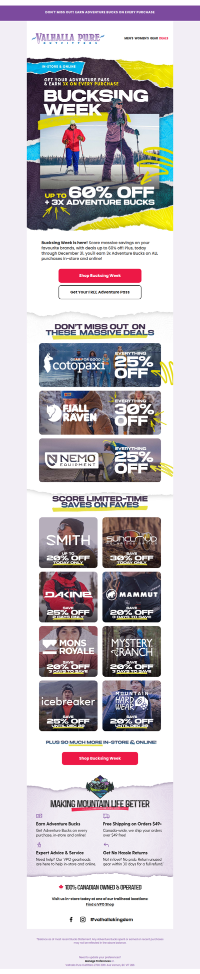 Savings Up to 60% Off + 3x Bucks 💰