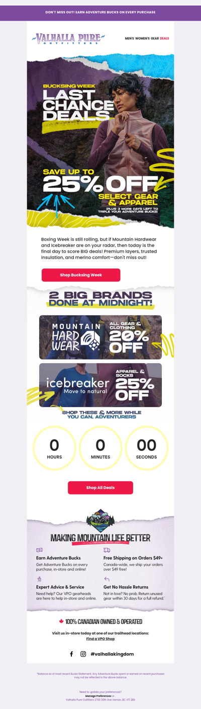 Last Chance Gear Deals up to 25% Off ⏳