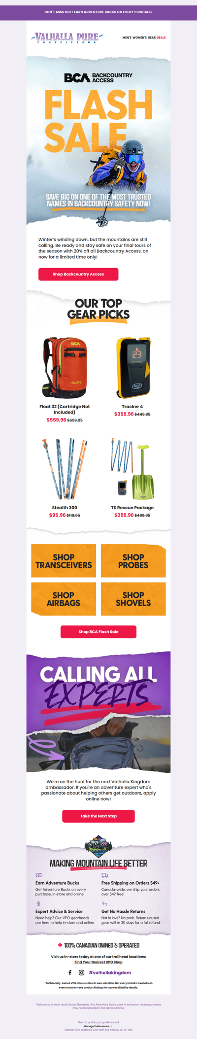 FLASH SALE 🚨 Save 20% Off All Backcountry Access