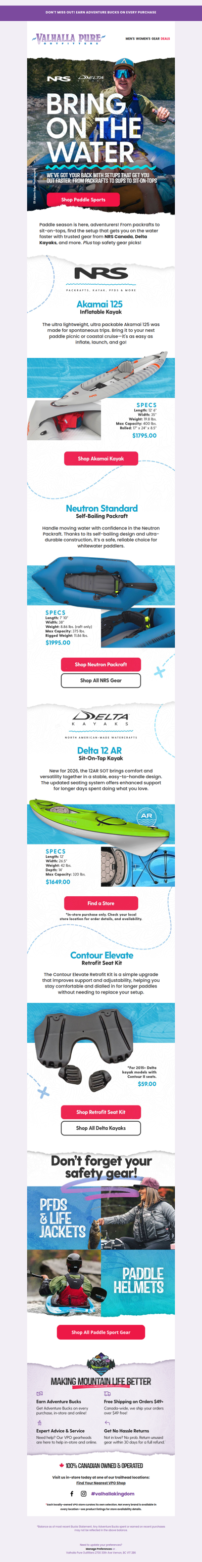 Paddle Out with Delta Kayaks & NRS Canada 🛶