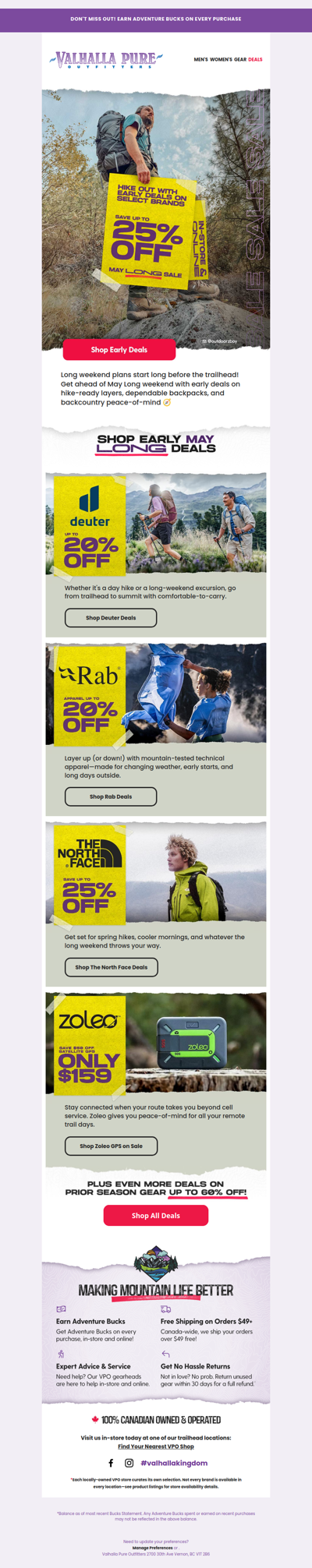 Hiking deals on Rab, The North Face, & more 🧭