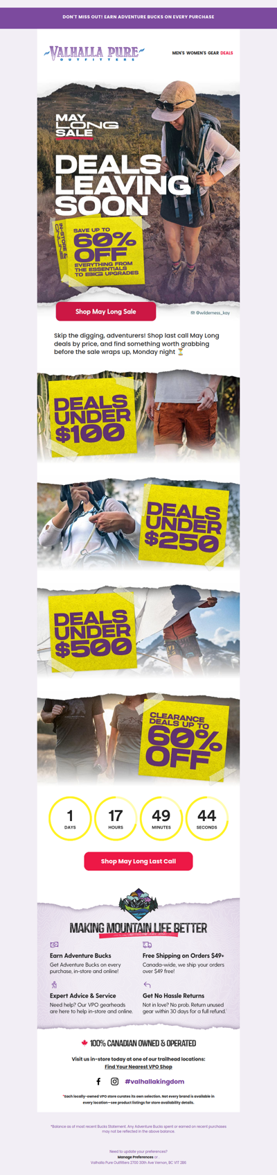 May Long deals up to 60% off leaving soon
