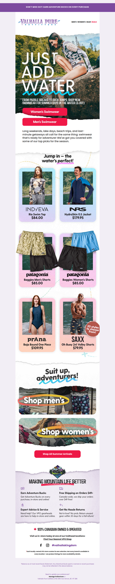Swim from Patagonia, NRS, Indyeva, & more 🏖️