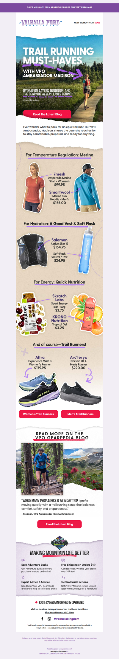 Trail running must-haves with Madison 🏃‍♀️