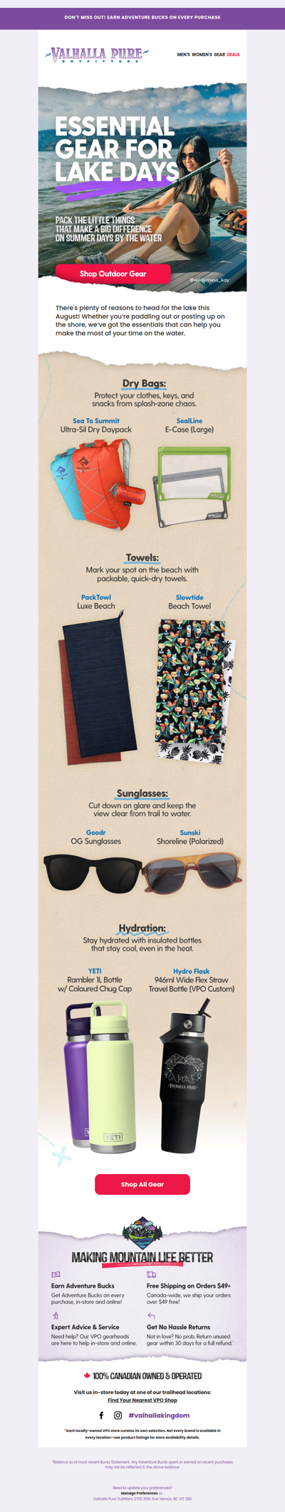 Essential gear for lake days 🏖️