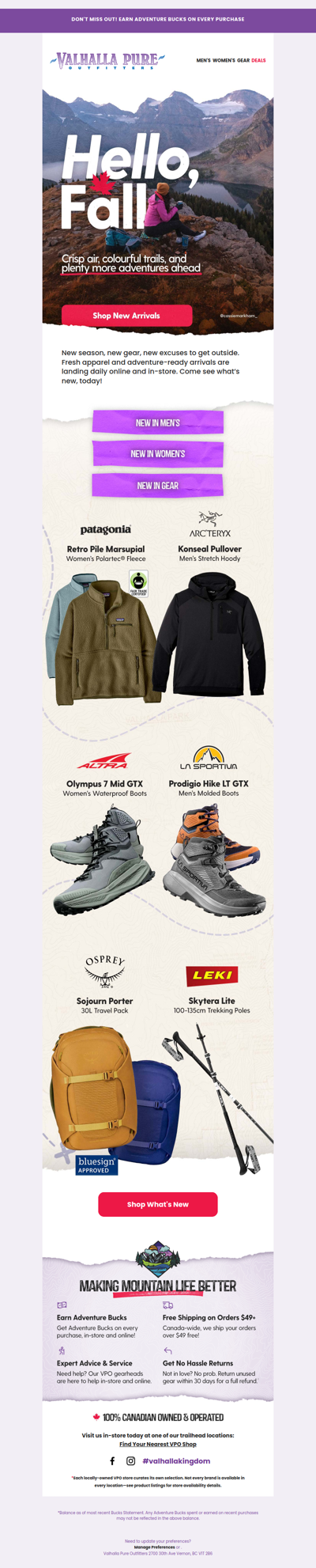 Gear up for fall in new arrivals