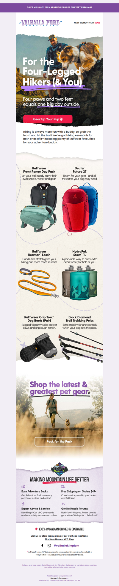 For the four-legged hikers (& you) 🐾