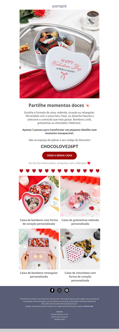 Caixa de bombons e guloseimas personalizada 🍬