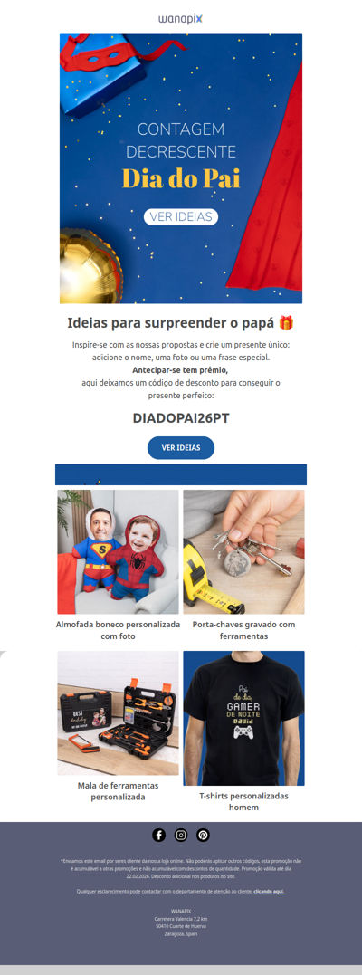 O Dia do Pai está próximo! 💙