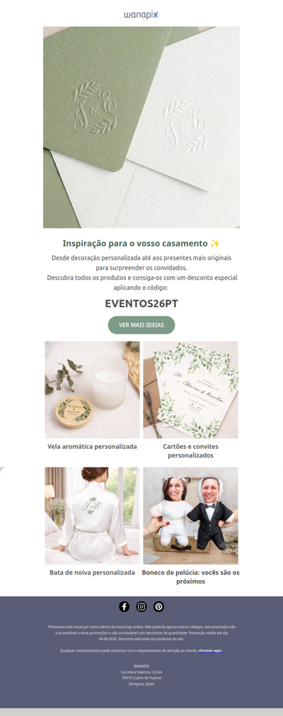 As sugestões que vão tornar o vossa casamento inesquecível 💚