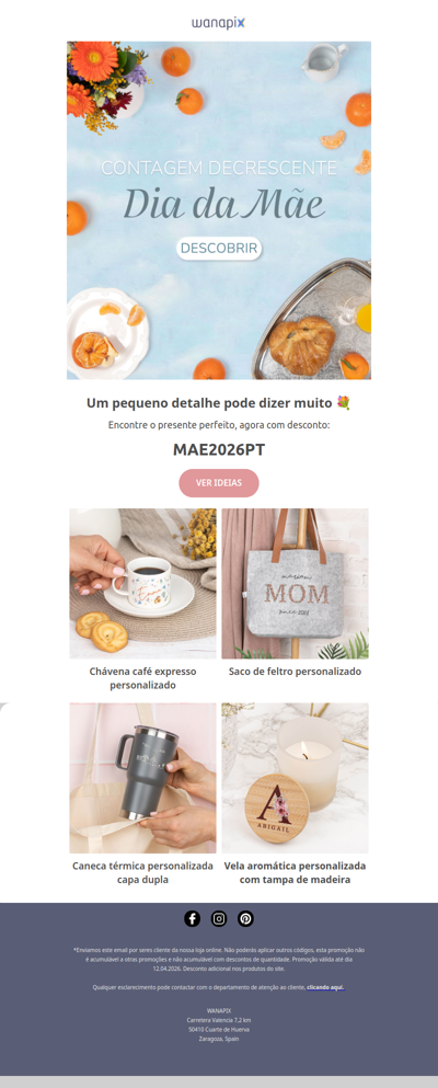 Começa a contagem regressiva para o Dia da Mãe 🌸