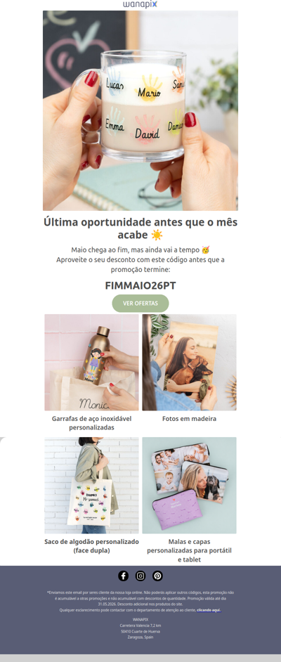 Maio chega ao fim… aproveite os descontos!✨