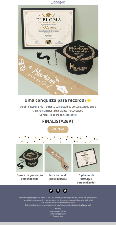 As cerimónias de finalistas estão a aproximar-se 🎓