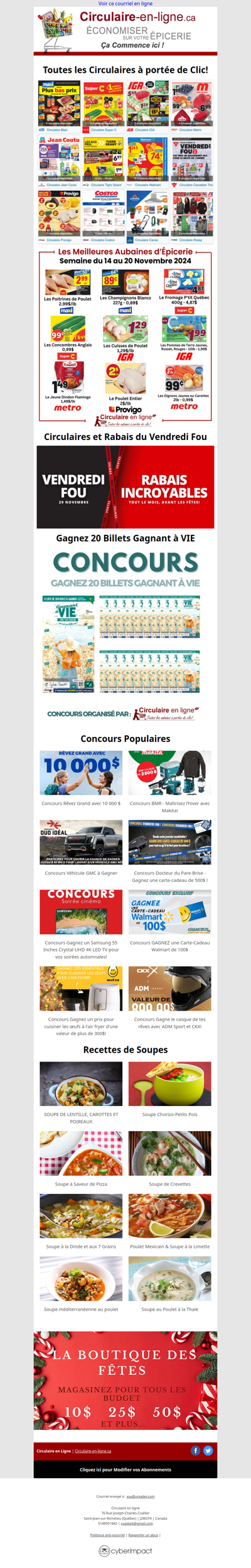 Vos Circulaires🛒 Concours Devenez Gagnant à Vie🏆