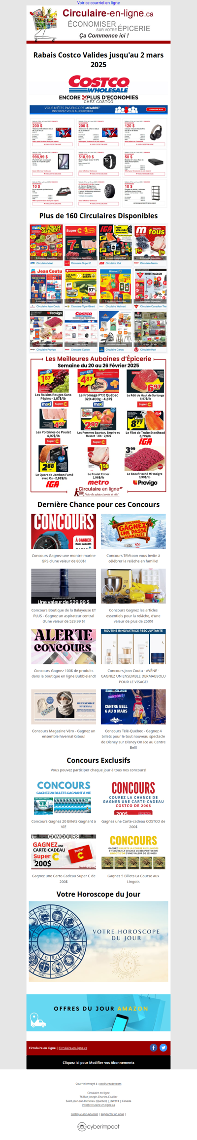 Rabais Costco Valides jusqu'au 2 mars 2025