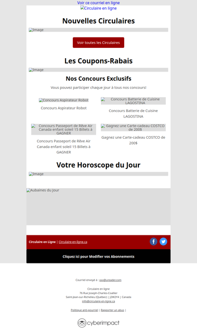 Nouvelles Circulaires Semaine du 8 Octobre au 14 Octobre 2025