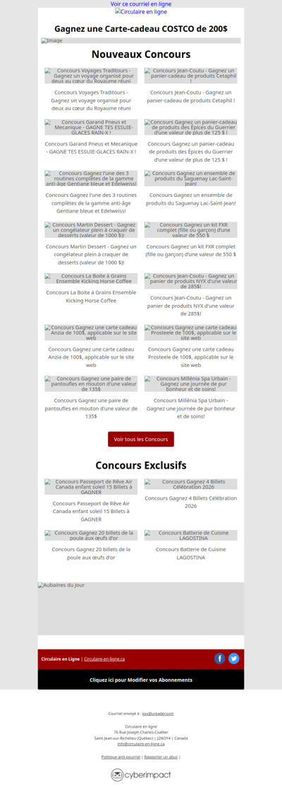 Gagnez une Carte-cadeau COSTCO de 200$🏆