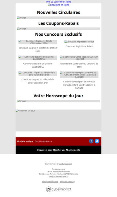 Nouvelles Circulaires Semaine du 5 Novembre au 11 Novembre 2025