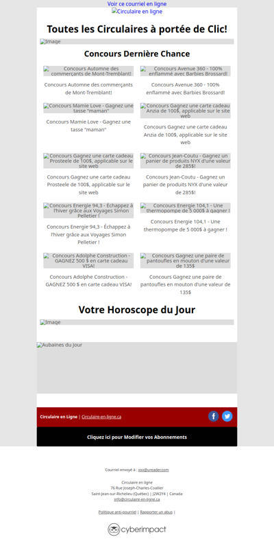 Semaine du 6 Novembre au 12 Novembre 2025