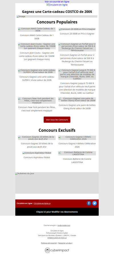 Gagnez une Carte-cadeau COSTCO de 200$🏆